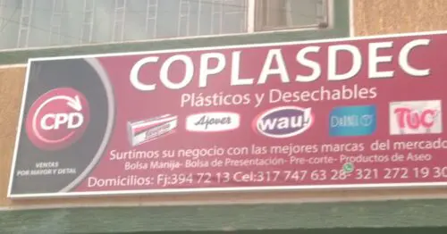 COPLASDEC PLASTICOS Y DESECHABLES COPLASDEC PLASTICOS Y DESECHABLES